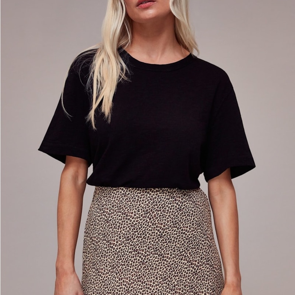 Whistles Petite Dashed Leopard Mini Bias Skirt